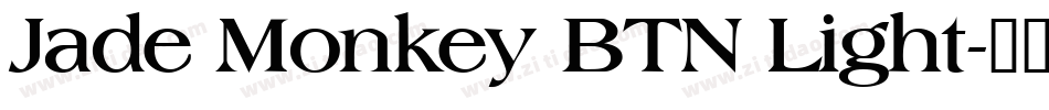 Jade Monkey BTN Light字体转换